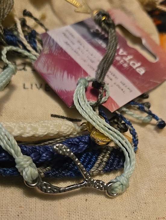 Pura Vida Blue Multi-String Arrow Bracelet Set. Older Style Pack.